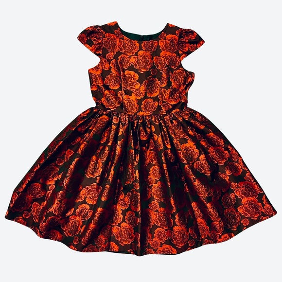 Chasing Fireflies Black & Red Floral Dress, 10 - Picture 1 of 4